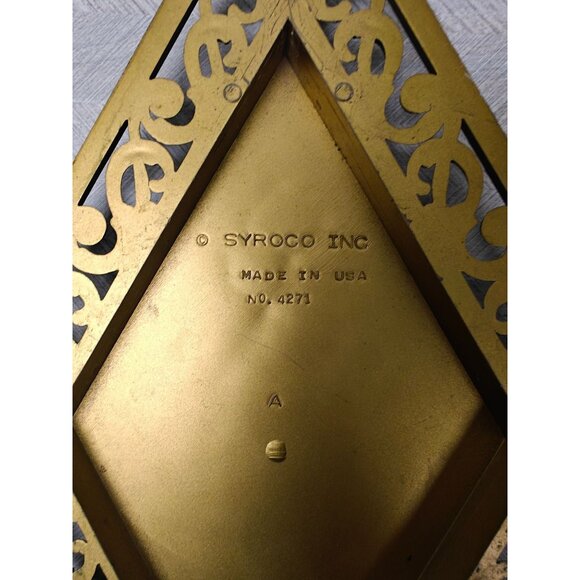 Vintage Syroco Gold Diamond Wall Plaques Neoclassical 4271 MCM Decor Set of 4 - Picture 3 of 9